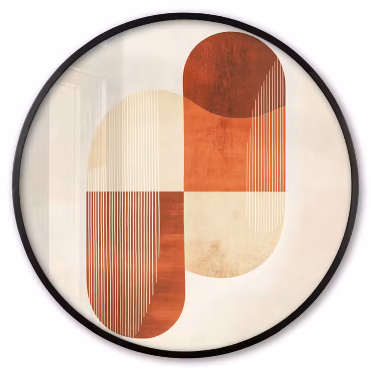 Ronde fotolijst - Bogen - Beige - Vormen — 1