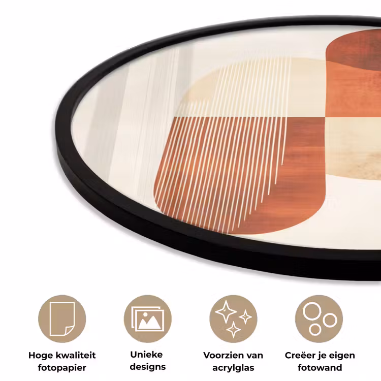 Ronde fotolijst - Bogen - Beige - Vormen — 5