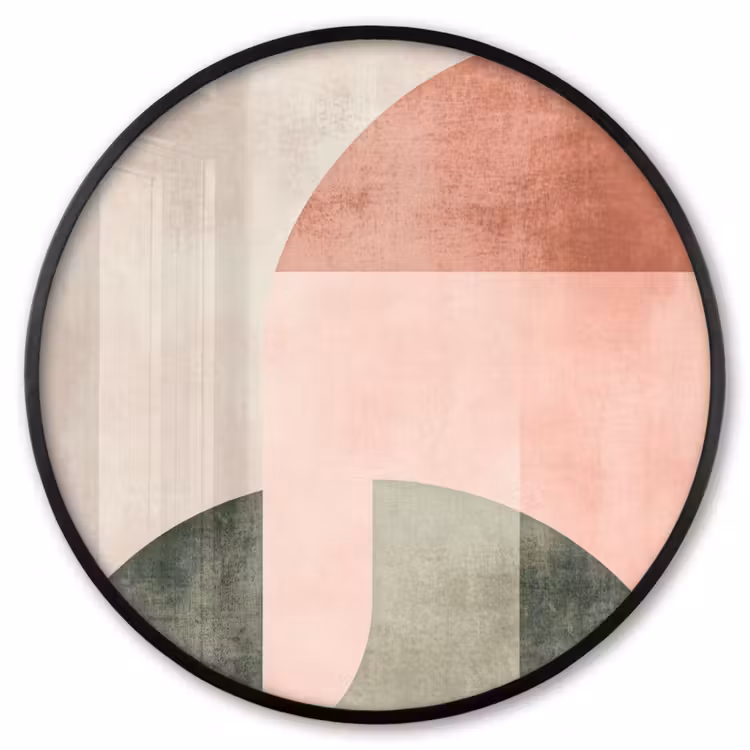 Ronde fotolijst - Cirkel - Abstract - Roze — 1