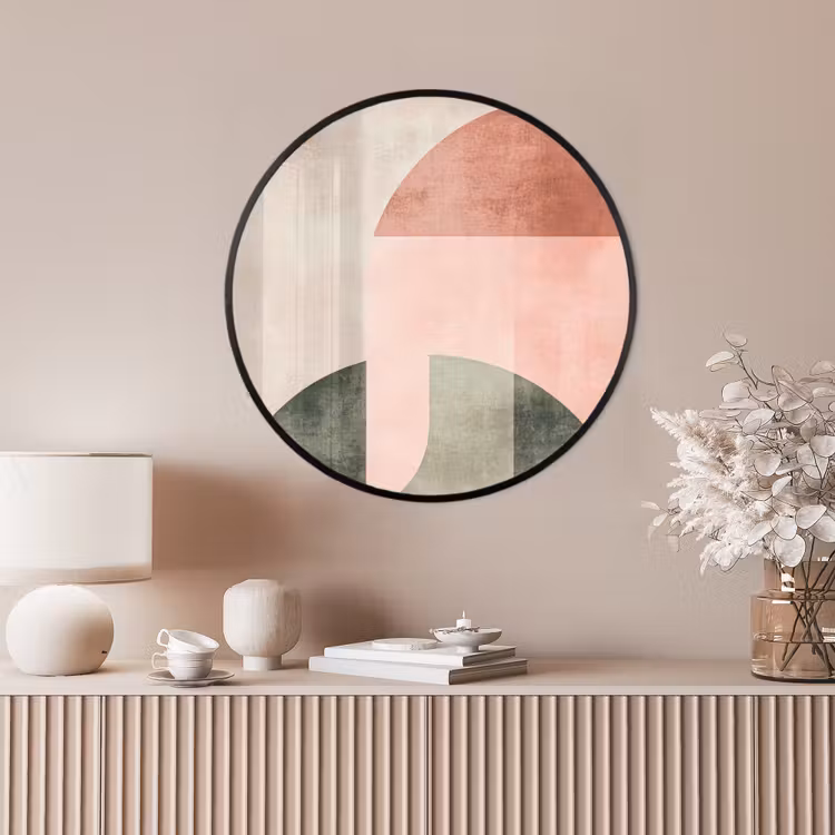 Ronde fotolijst - Cirkel - Abstract - Roze — 4
