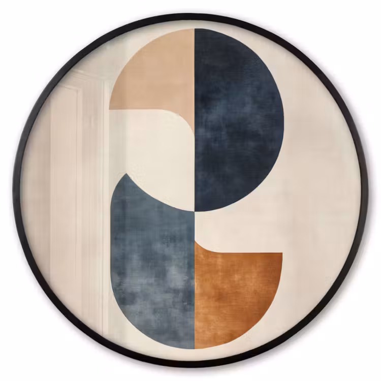 Ronde fotolijst - Cirkels - Abstract - Kleurrijk — 1