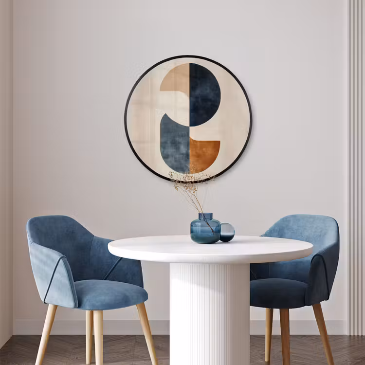Ronde fotolijst - Cirkels - Abstract - Kleurrijk — 3