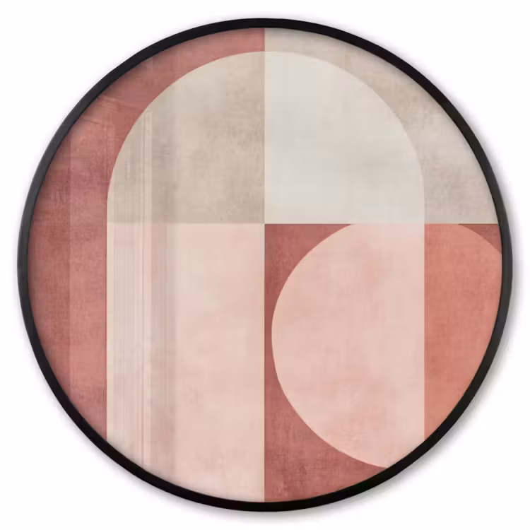 Ronde fotolijst - Figuren - Abstract - Roze — 1