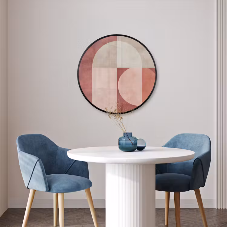 Ronde fotolijst - Figuren - Abstract - Roze — 3