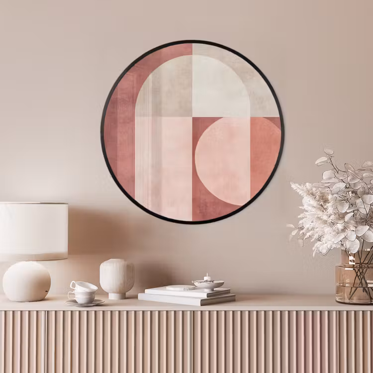 Ronde fotolijst - Figuren - Abstract - Roze — 4