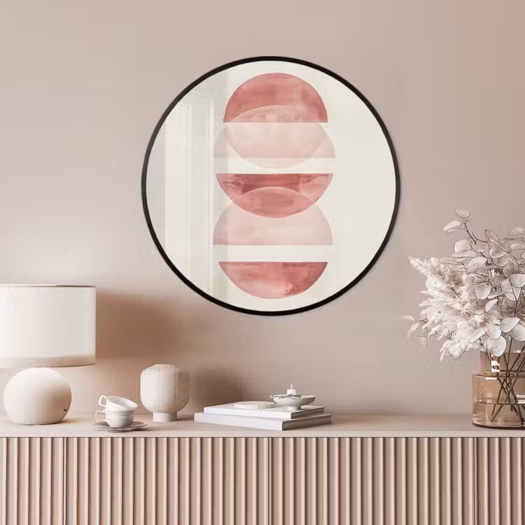 Ronde fotolijst - Minimalistisch - Cirkels - Roze — 4