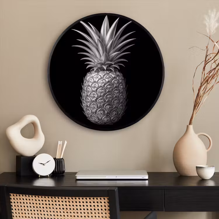 Ronde fotolijst - Ananas - Gedetailleerd - Bladeren — 2