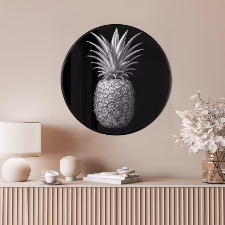 Ronde fotolijst - Ananas - Gedetailleerd - Bladeren — 4