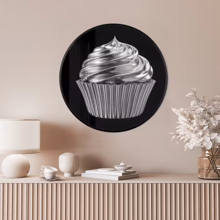 Ronde fotolijst - Cupcake - Luxueus - Zilver — 4
