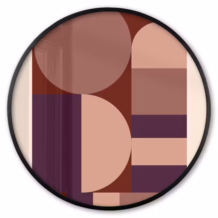 Ronde fotolijst - Geometrisch - Cirkels - Rood — 1