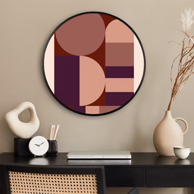 Ronde fotolijst - Geometrisch - Cirkels - Rood — 2