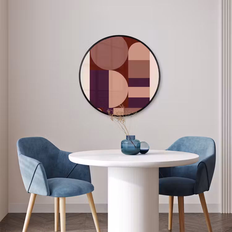 Ronde fotolijst - Geometrisch - Cirkels - Rood — 3