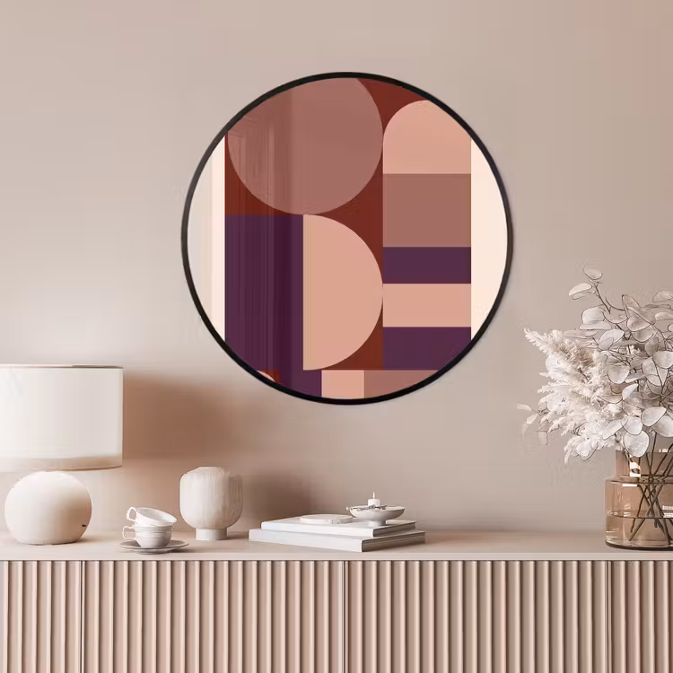 Ronde fotolijst - Geometrisch - Cirkels - Rood — 4