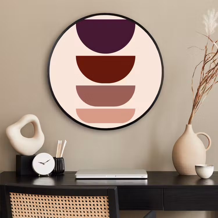 Ronde fotolijst - Harmonieus - Symmetrisch - Rood — 2