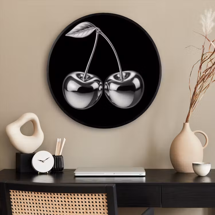 Ronde fotolijst - Kers - Luxueus - Metallic — 2