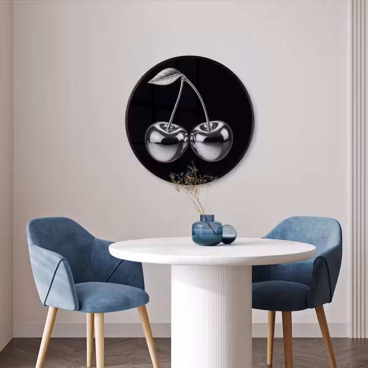 Ronde fotolijst - Kers - Luxueus - Metallic — 3