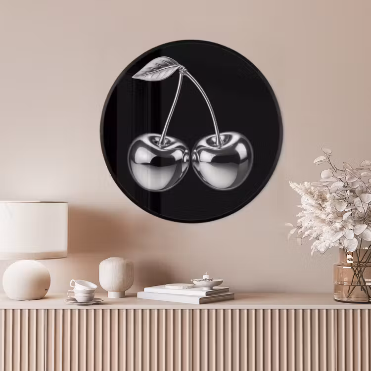 Ronde fotolijst - Kers - Luxueus - Metallic — 4