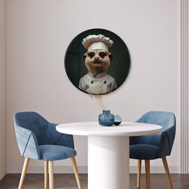 Ronde fotolijst - Dier - Kok - Stokstaartje — 3