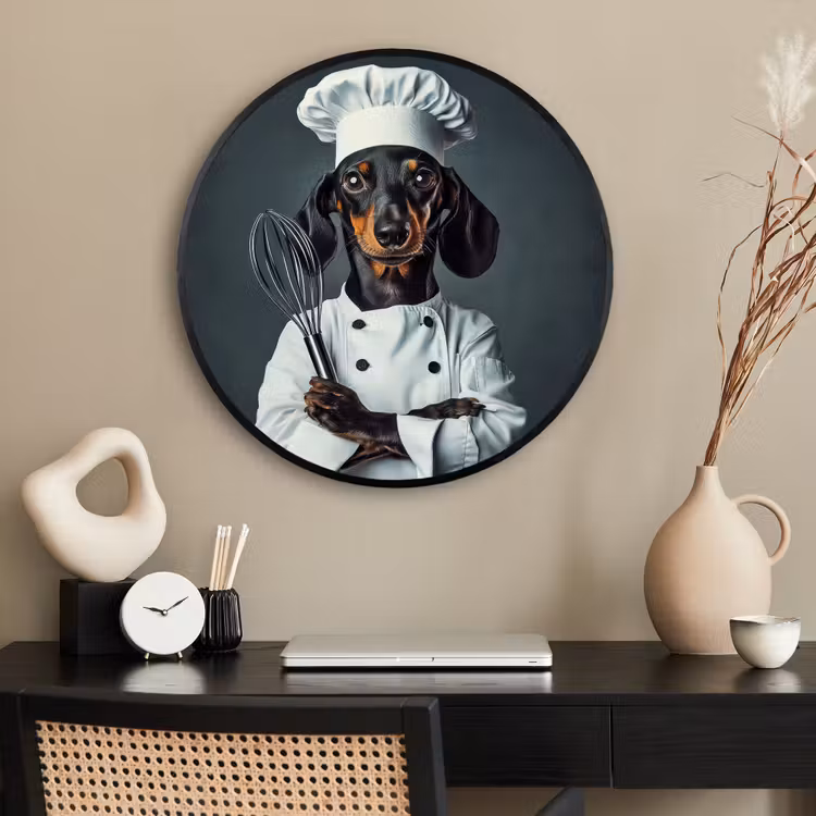 Ronde fotolijst - Hond - Garde - Kok — 2