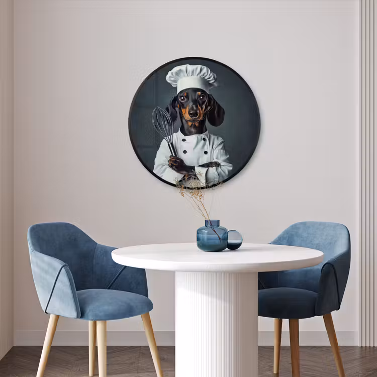 Ronde fotolijst - Hond - Garde - Kok — 3