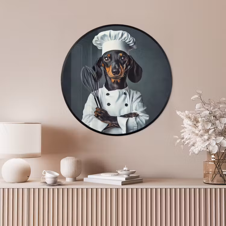 Ronde fotolijst - Hond - Garde - Kok — 4