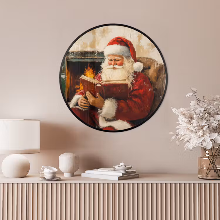 Ronde fotolijst - Kerst - Kerstman - Winter - Open Haard — 4
