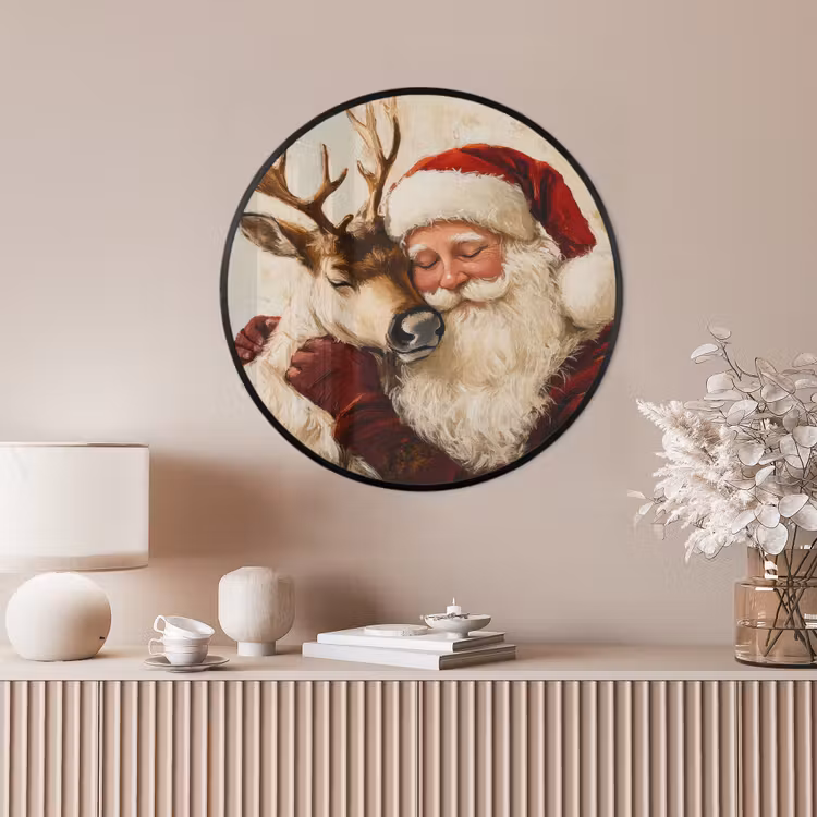 Ronde fotolijst - Kerstman - Rendier - Kerst - Christmas — 4