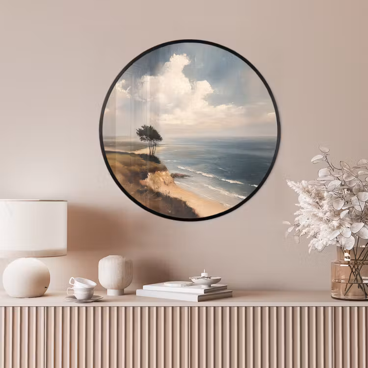 Ronde fotolijst - Klif - Zee - Boom — 4