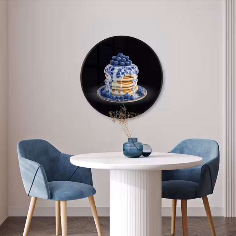 Ronde fotolijst - Pannenkoeken - Blauwe Bessen - Bord — 3