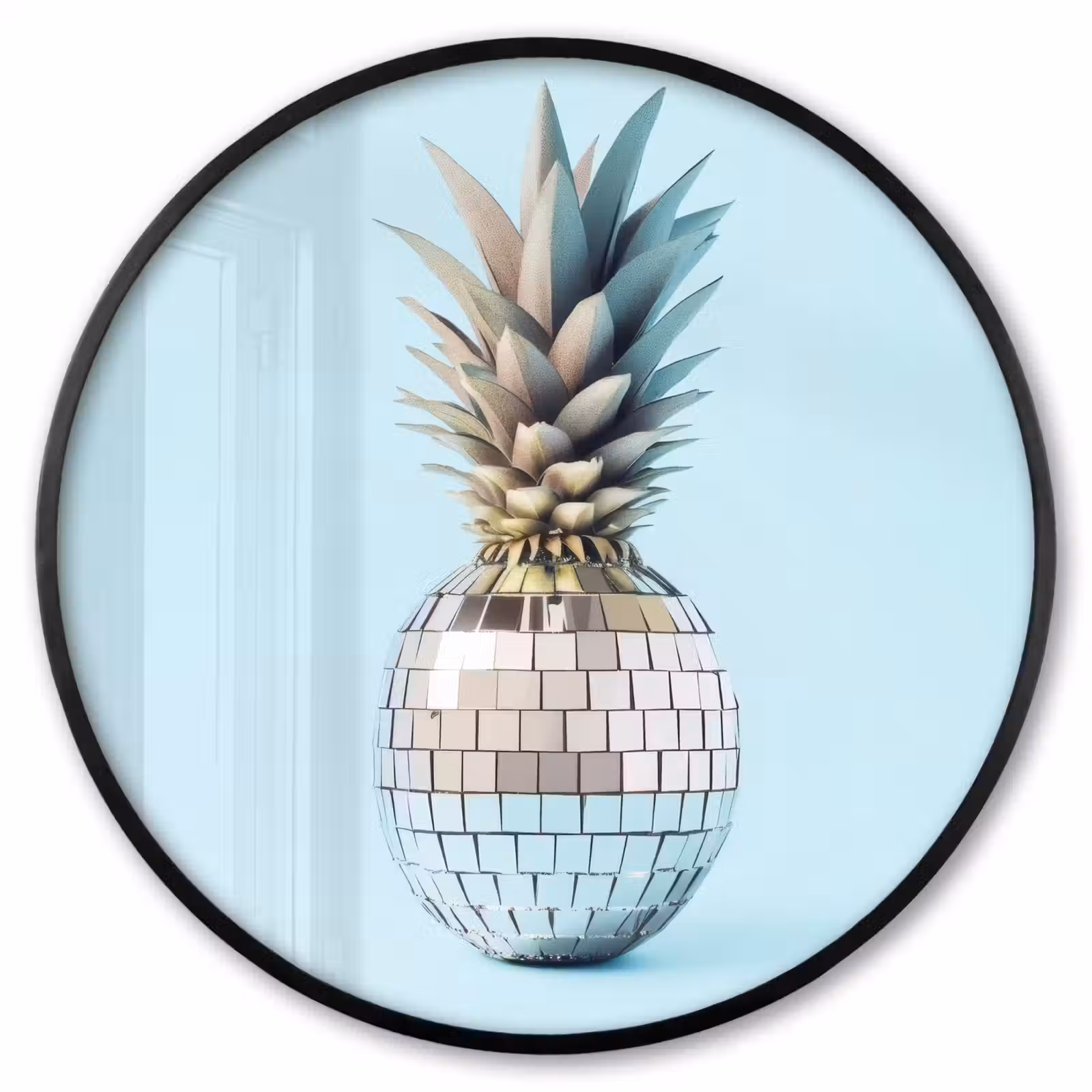 Ronde fotolijst - Blauw - Ananas - Disco - Discobal — 1