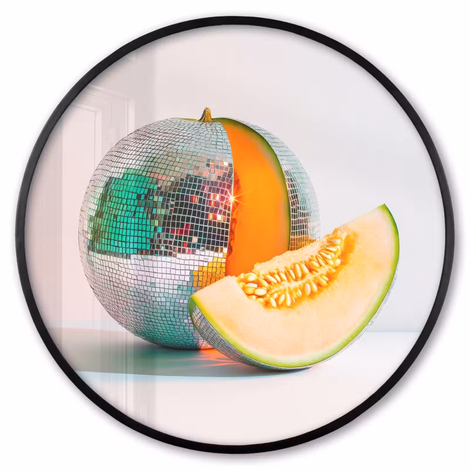 Ronde fotolijst - Disco - Discobal - Meloen - Pastel — 1