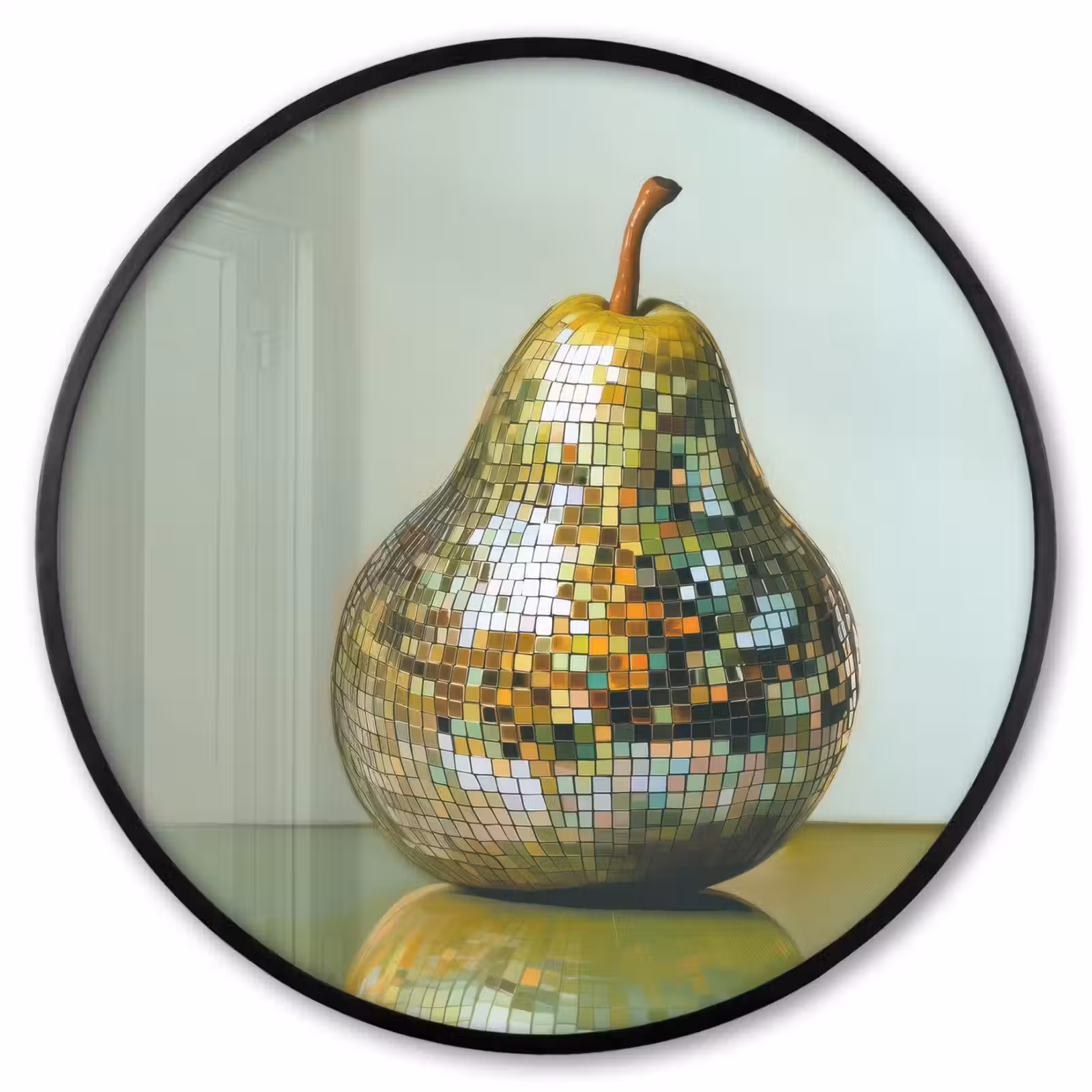 Ronde fotolijst - Fruit - Disco - Art - Glitter — 1