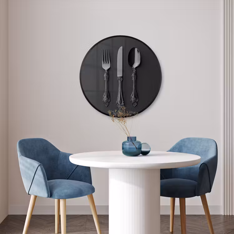 Ronde fotolijst - Bestek - Zwart — 3