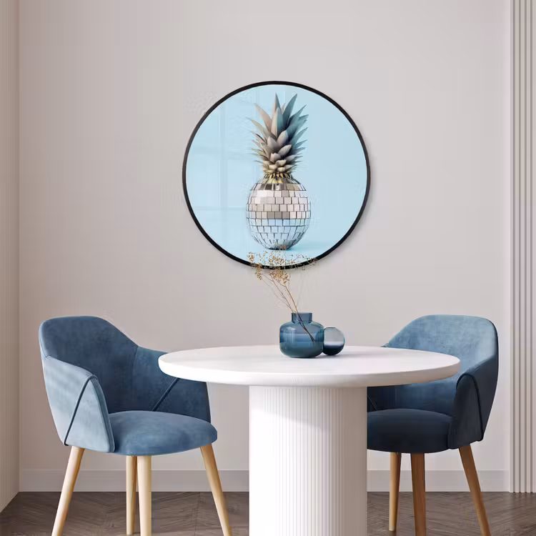Ronde fotolijst - Blauw - Ananas - Disco - Discobal — 3