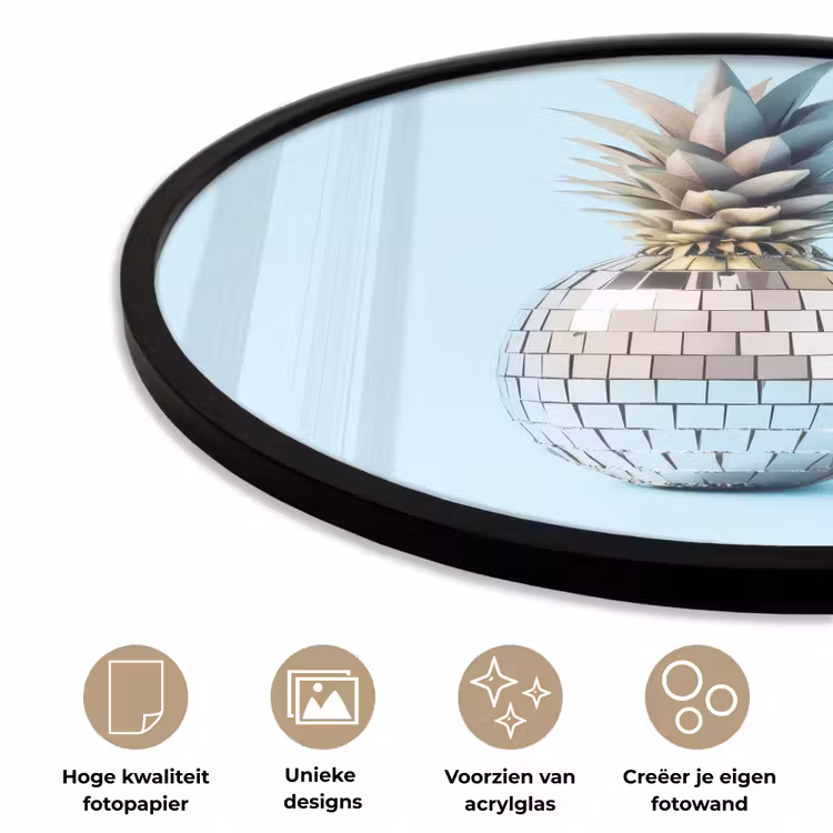 Ronde fotolijst - Blauw - Ananas - Disco - Discobal — 5