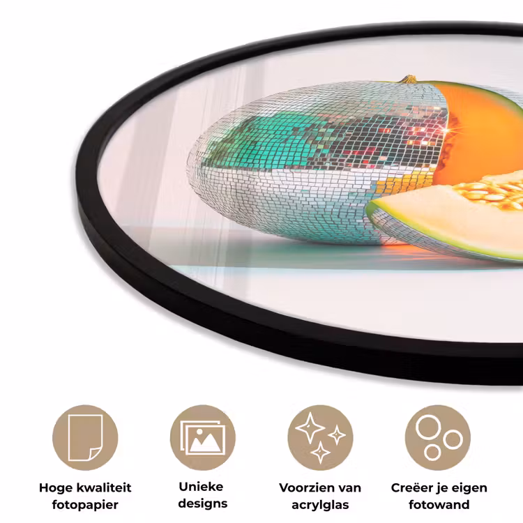 Ronde fotolijst - Disco - Discobal - Meloen - Pastel — 5