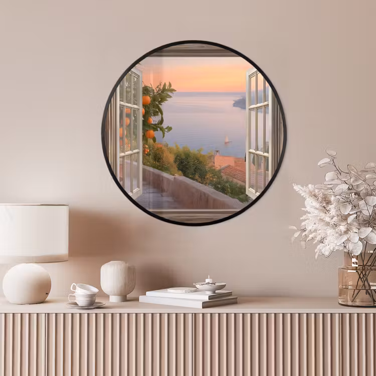 Ronde fotolijst - Doorkijk - Uitzicht - Meer - Landschap — 4
