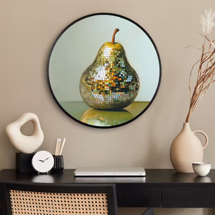 Ronde fotolijst - Fruit - Disco - Art - Glitter — 2