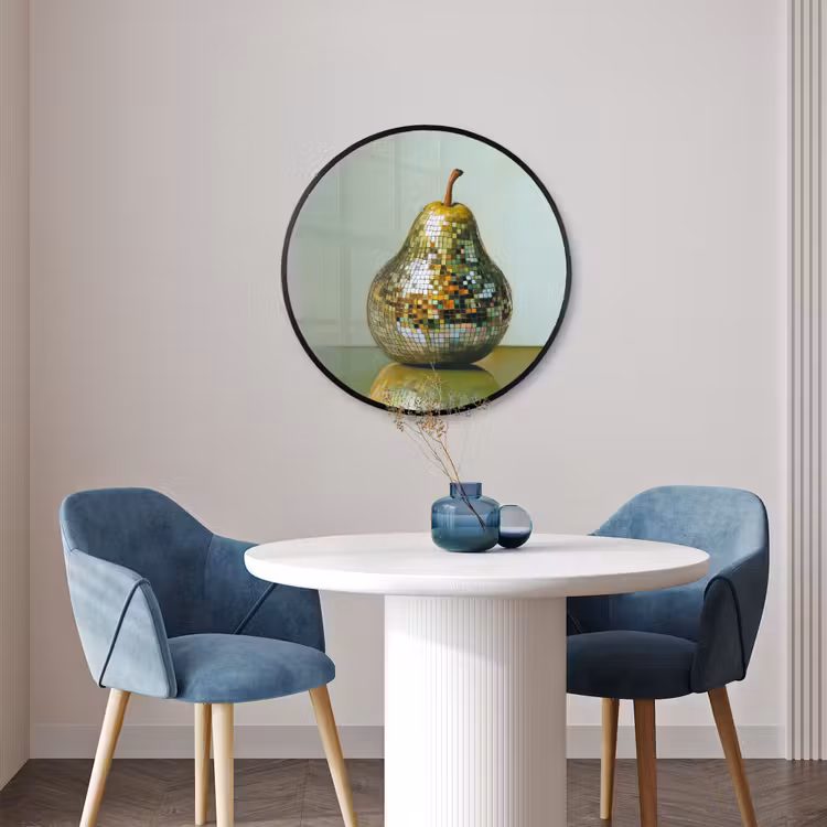 Ronde fotolijst - Fruit - Disco - Art - Glitter — 3