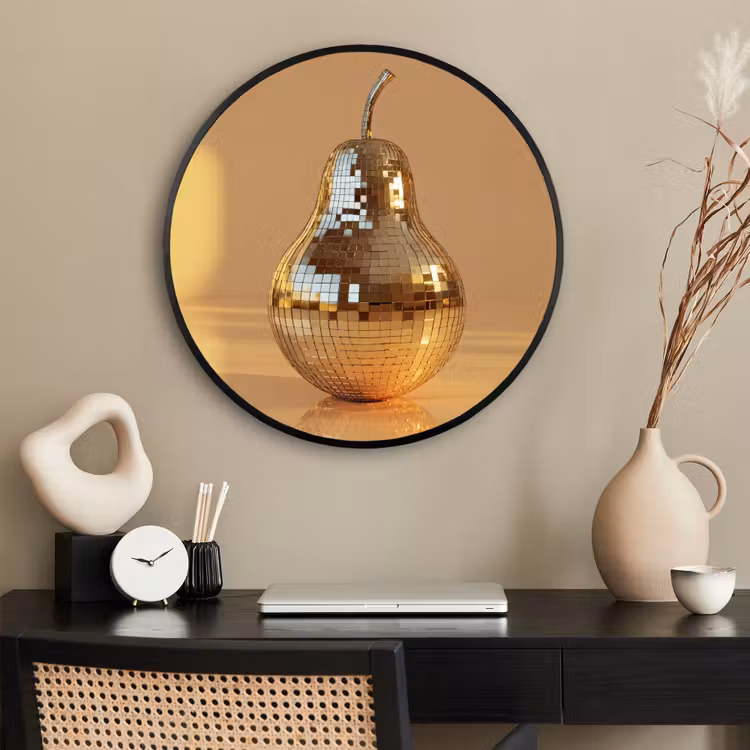 Ronde fotolijst - Goud - Disco - Glitter - Peer — 2