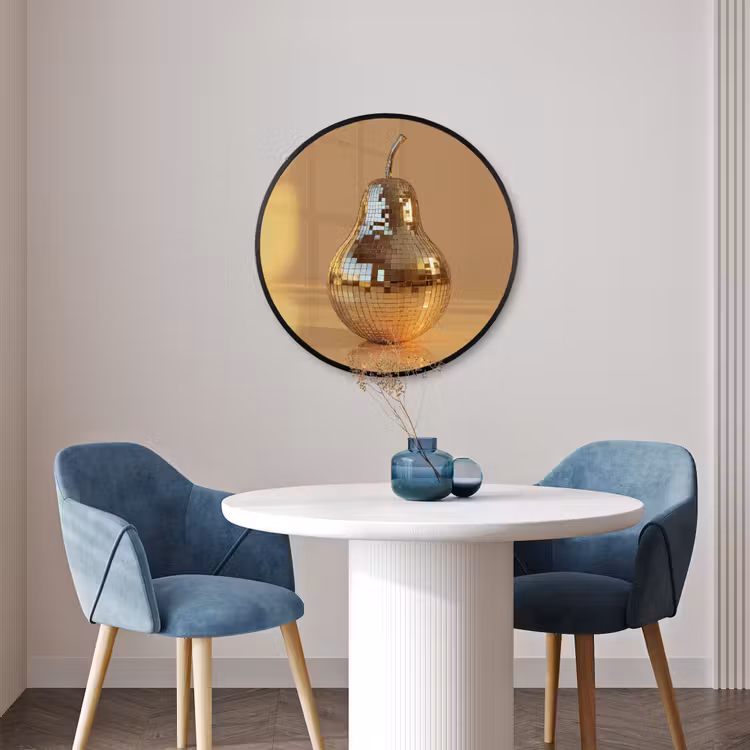 Ronde fotolijst - Goud - Disco - Glitter - Peer — 3