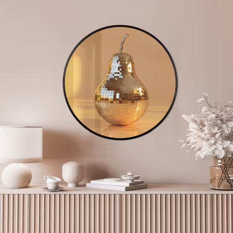 Ronde fotolijst - Goud - Disco - Glitter - Peer — 4