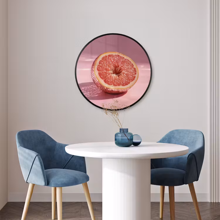Ronde fotolijst - Grapefruit - Roze - Disco - Shiny — 3