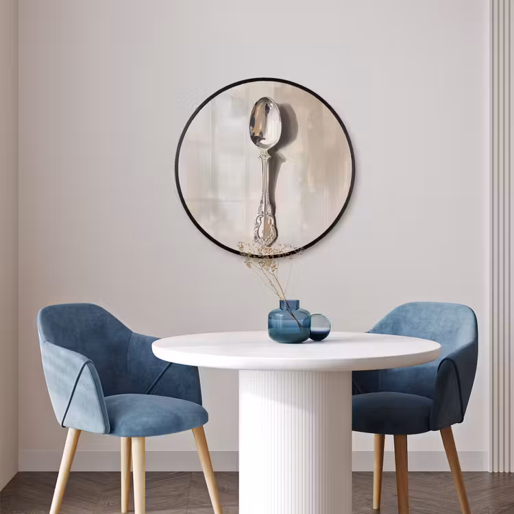 Ronde fotolijst - Lepel - Verf - Zilver — 3