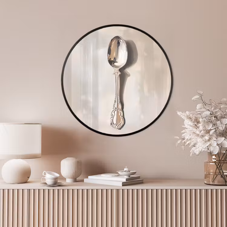 Ronde fotolijst - Lepel - Verf - Zilver — 4