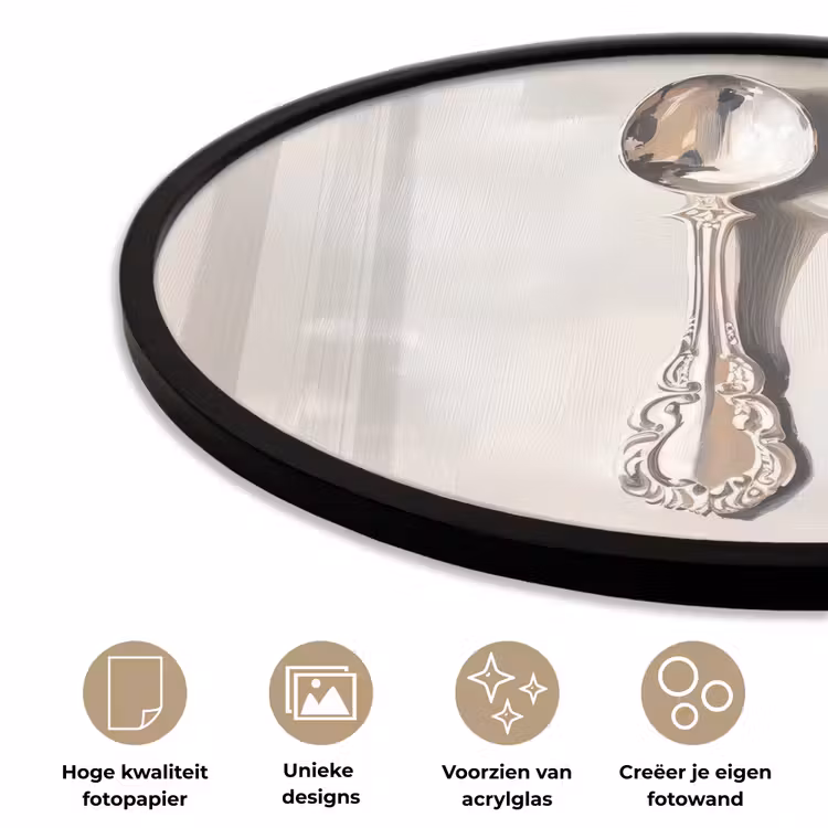 Ronde fotolijst - Lepel - Verf - Zilver — 5