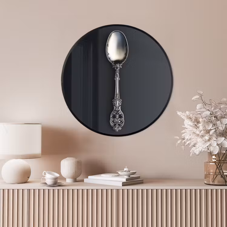 Ronde fotolijst - Lepel - Zilver - Metaal — 4