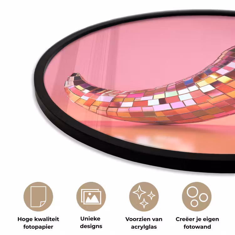 Ronde fotolijst - Peper - Disco - Rood - Glitter — 5