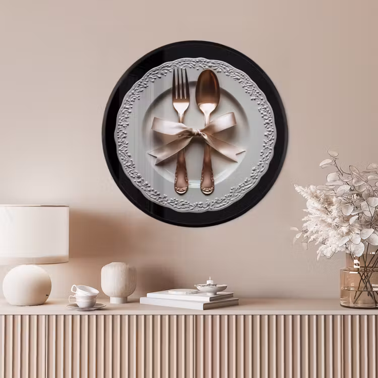 Ronde fotolijst - Rose - Strik - Bestek — 4