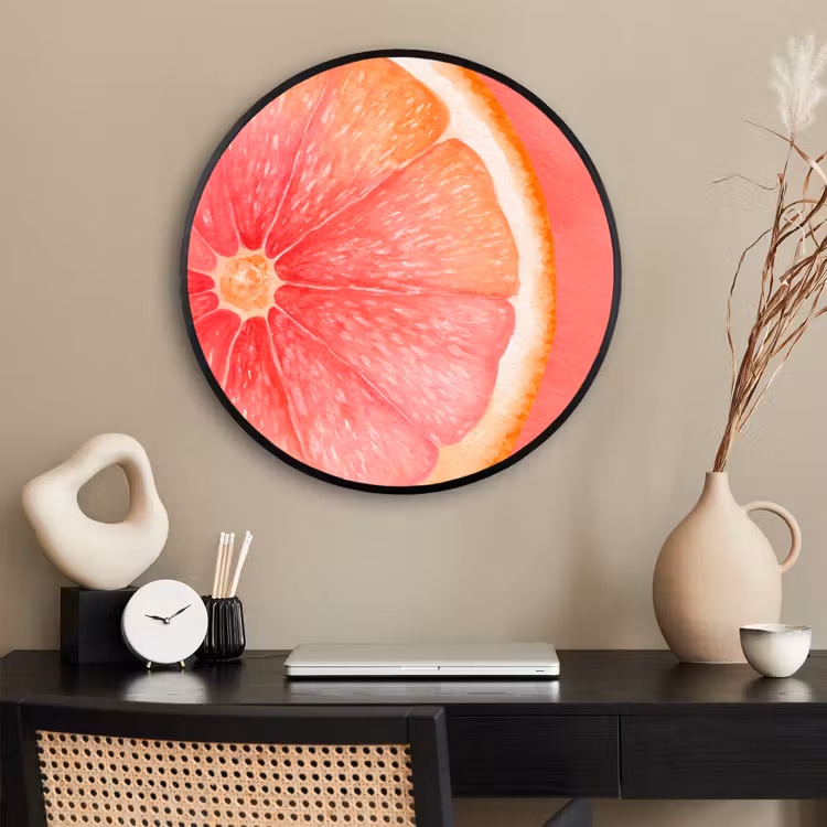 Ronde fotolijst - Grapefruit - Roze - Levendig — 2